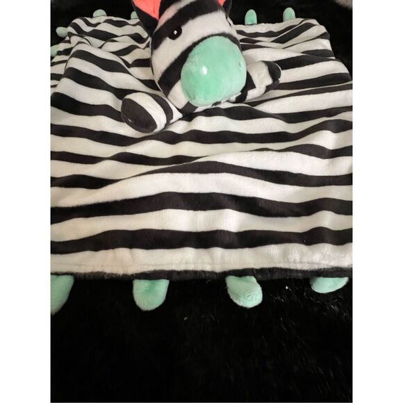Oh Joy! Zebra Lovey Security Blanket Black White Stripes Green Target - Picture 3 of 3